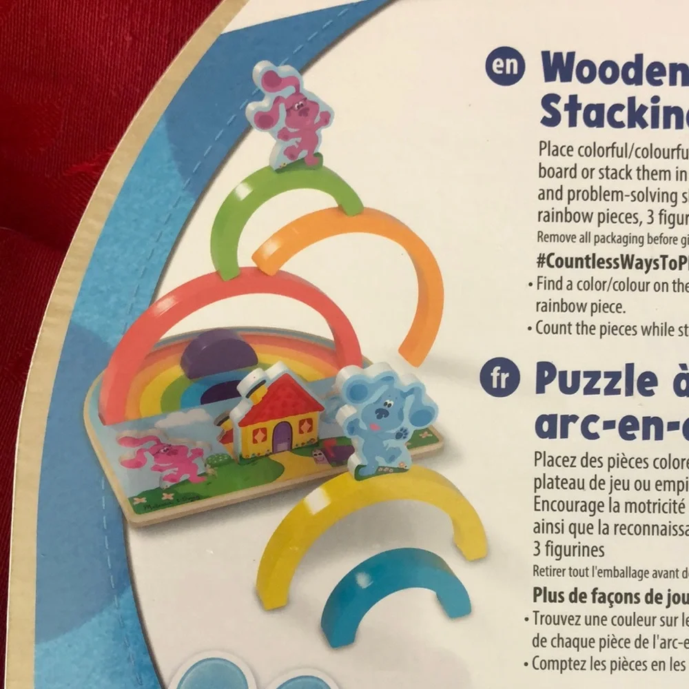 Melissa & Doug Nickelodeon Blue’s Clues wooden rainbow stacking puzzle